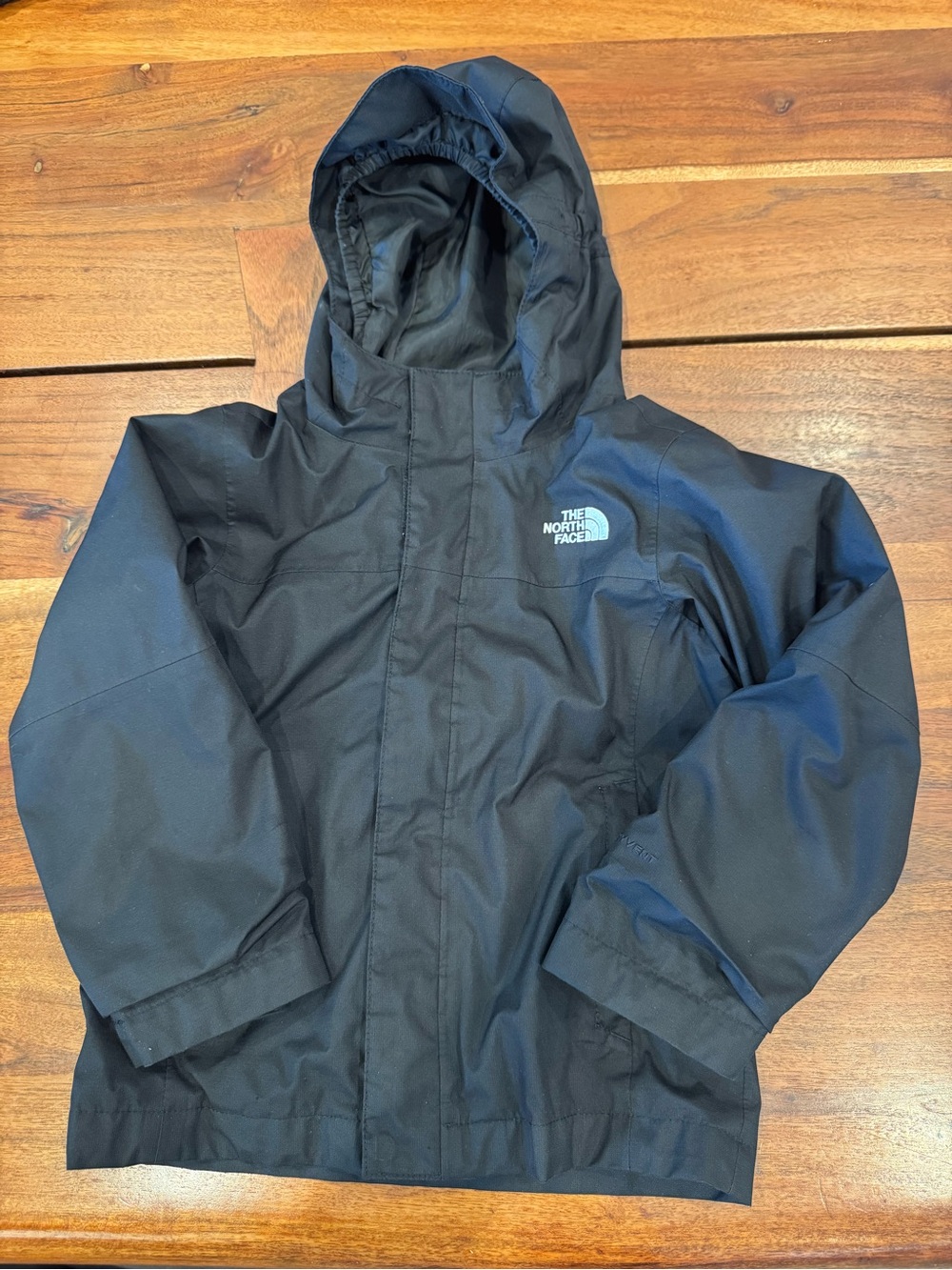 The North Face Kids Black Hooded Rain Jacket